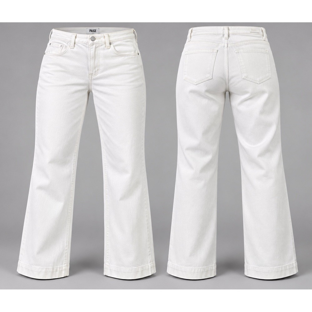 Paige jeans Women's 31x25 Nellie Wide Leg High Waist White boho y2k